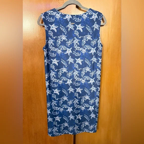 Cabana Life Navy and White Sleeveless Tunic Dress - Picture 2 of 8